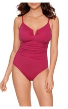 Time and Tru Woman&#39;s Pink V Wire One Piece Swimsuit - Size: S (4-6) - £19.00 GBP