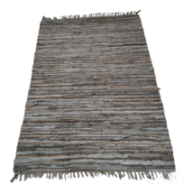 Leather Hearth Area Rug for Fireplace Fireproof Mat BEIGE - £479.61 GBP