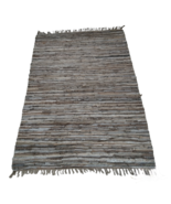 Leather Hearth Area Rug for Fireplace Fireproof Mat BEIGE - £479.61 GBP