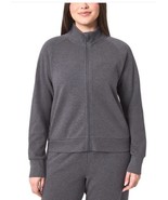 Mondetta Womens Jacket Purple Full-Zip Fleece Pockets Relaxed Fit Heavyw... - $60.37 CAD