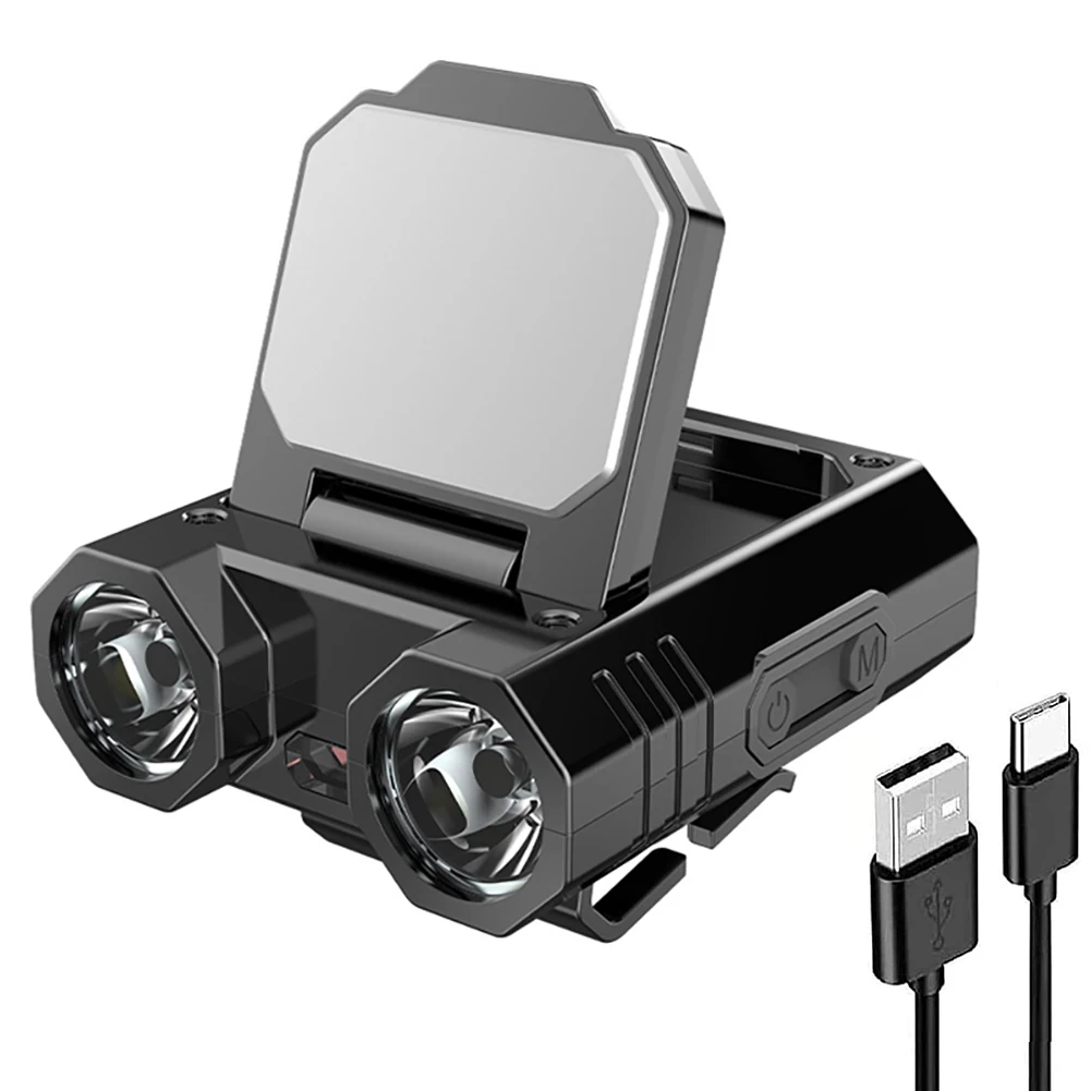 XPE LED Hands-free Hat Light Type-C USB Charging 1500mAh Camping Headlamp IPX4 - £15.37 GBP