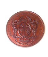 1889 ANTIQUE MASONIC GRAND LODGE NEW YORK BRONZE TOKEN COIN MEDAL - £38.87 GBP