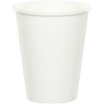 White 9oz Paper Hot/Cold Cups 24 Per Pack Tableware Decorations Party Su... - £18.15 GBP