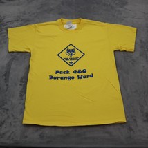 Cub Scouts Shirt Boys XL Yellow Gildan Short Sleeve Crew Neck Preshrunk Print T - £17.81 GBP