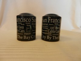 Set of Black San Francisco The City By The Bay Salt &amp; Pepper Shakers - £23.56 GBP