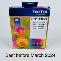 Brother LC30113PKS Standard-Yield Ink Cartridges Cyan Magenta Yellow BB ... - $22.00