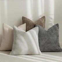 Lananas Neutral Decorative Throw Pillow Covers 18X18 Inch For, 18X18, Neutral - £30.88 GBP