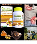 Pure Turmeric Curcumin with Ginger, 95% Curcuminoids &amp; Black Pepper. All... - $18.79