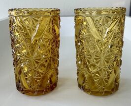 2 EAPG 1886 Celery Vase A. J. Beatty and Sons - Vandyke Pattern Daisy an... - $49.45