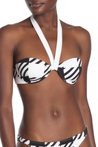 Onia Gaby Textured Houndstooth Underwire Bikini Top SZ XS Black White - $27.03