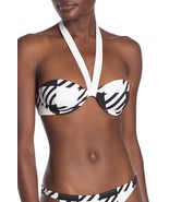Onia Gaby Textured Houndstooth Underwire Bikini Top SZ XS Black White - $498.53 MXN
