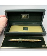 Vintage Cross Pen #4502 10Kt Gold Filled Pen in Hard Case Ballpoint Ribb... - £102.83 GBP