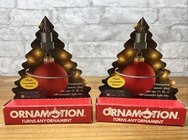Vintage Ornamotion Christmas ornaments 6 Rotation Motors Total New In Package - £20.35 GBP