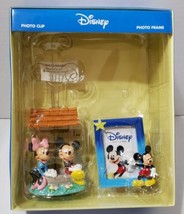 Disney Mickey Minnie Mouse 2 Pc Set Picture Photo Frame and Clip NIB Enesco  - £19.59 GBP