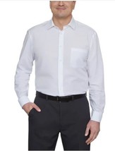 Calvin Klein Mens Dress Shirt White Stretch Performance Moisture Wicking - $49.99