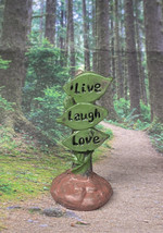 Miniature Fairy Garden Live Laugh Love Sign Resin Figurine New - £2.79 GBP