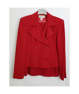 Vintage Evan-Picone Womens Skirt Jacket Suit 2 PC Red 100% Wool NWT Size... - £69.62 GBP