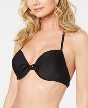 California Waves Juniors Push up Halter Bikini Top Size Small Color Black - £14.48 GBP