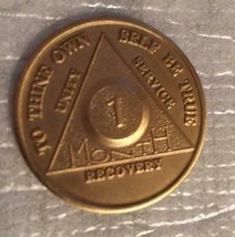 Set of 5 30 Day Recovery Coin Chip Medallion Token AA Days - £7.98 GBP
