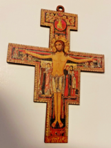 San Damiano Wood 6&quot; Crucifix, New #043 - $11.87