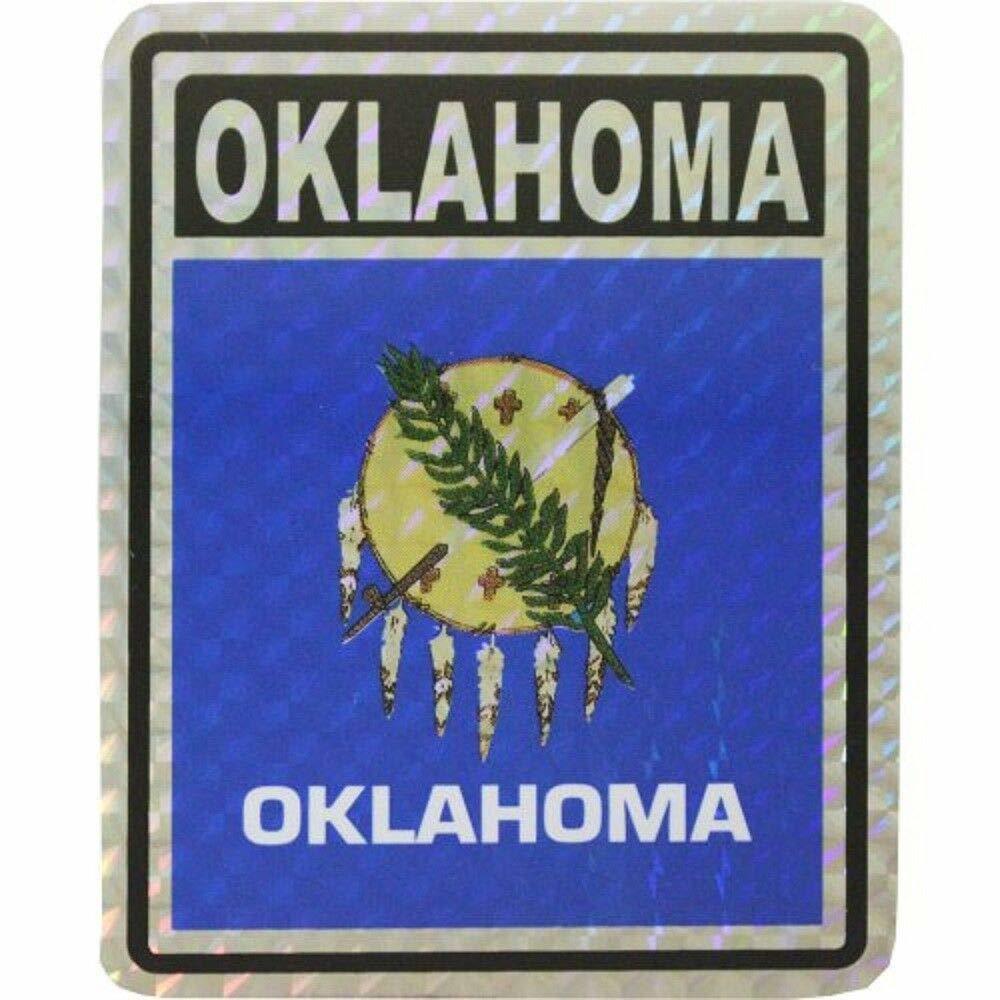 State of Oklahoma Flag Reflective Decal Bumper Sticker - $2.88