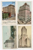 4 New York City Hotels Postcards Martha Washington Knickerbocker Shelton &amp; Plaza - £13.93 GBP