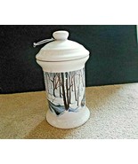 Field &amp; Stream 6&quot; Ceramic Covered Jar w/Winter Scene by DesignPac No. RE... - £13.15 GBP
