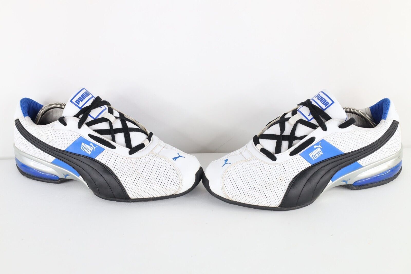 Vintage Y2K Puma Mens Size 11.5 D Spell Out Turin Leather Sneakers Shoes... - $49.45