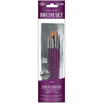 Royal Brush Gold Taklon Round Shader Value Pack Brush Set - £16.17 GBP