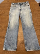 Vintage 80s Levis Orange Tab Bootcut Acid Wash Made In USA Blue Jeans 33x29 - £52.66 GBP
