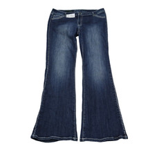 Wrangler Rock 47 Jeans Womens 26 Blue Ultra Low Rise Denim Embroidered Pocket - $28.59