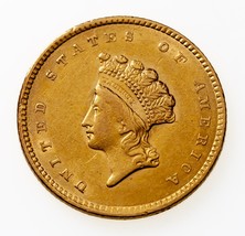 1854 G$1 Indian Princess Gold $1 Type 2 in XF Condition Extra Fine - £449.93 GBP