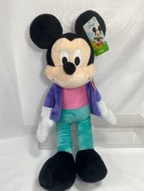 Disney Mickey Mouse Plush 20&quot; Stuffed Animal Jacket W/ Flower Boutonniere Pirplr - £8.63 GBP