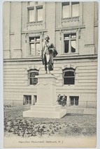 Paterson New Jersey View Hamilton Monument at City Hall 1908 Postcard U11 - £59.91 GBP