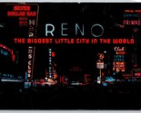 Virginia Street Arco Notte Vista Reno Nevada Nv Unp Cromo Cartolina E14 - £7.09 GBP