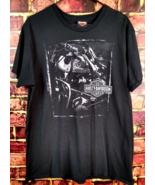 Harley Davidson Bar & Shield Suicide Barnett El Paso Texas Black T Shirt Men XL - $12.16