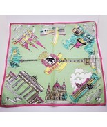 Berlin Germany Travel Souvenir Handkerchief Pretty &amp; Colorful 11&quot; - £15.45 GBP