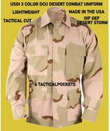 NEW DCU DESERT CAMOUFLAGE UNIFORM 3 COLOR JACKET OIF PATTERN ALL SIZES - $403.98 MXN