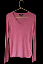 Mossimo Pink Pullover Sweater Sz S Small V-Neck Soft Thin Lightweight St... - £7.10 GBP