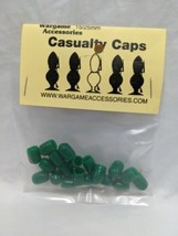 Green Casualty Caps 15/25mm Wargame Accessories  - £21.80 GBP