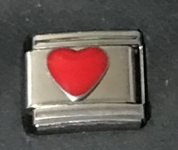 Red Heart Wholesale Italian Charm Enamel 9mm Link K40 - £11.96 GBP