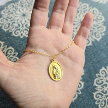 Vintage Dainty Gold Saint St Therese Necklace - $39.99