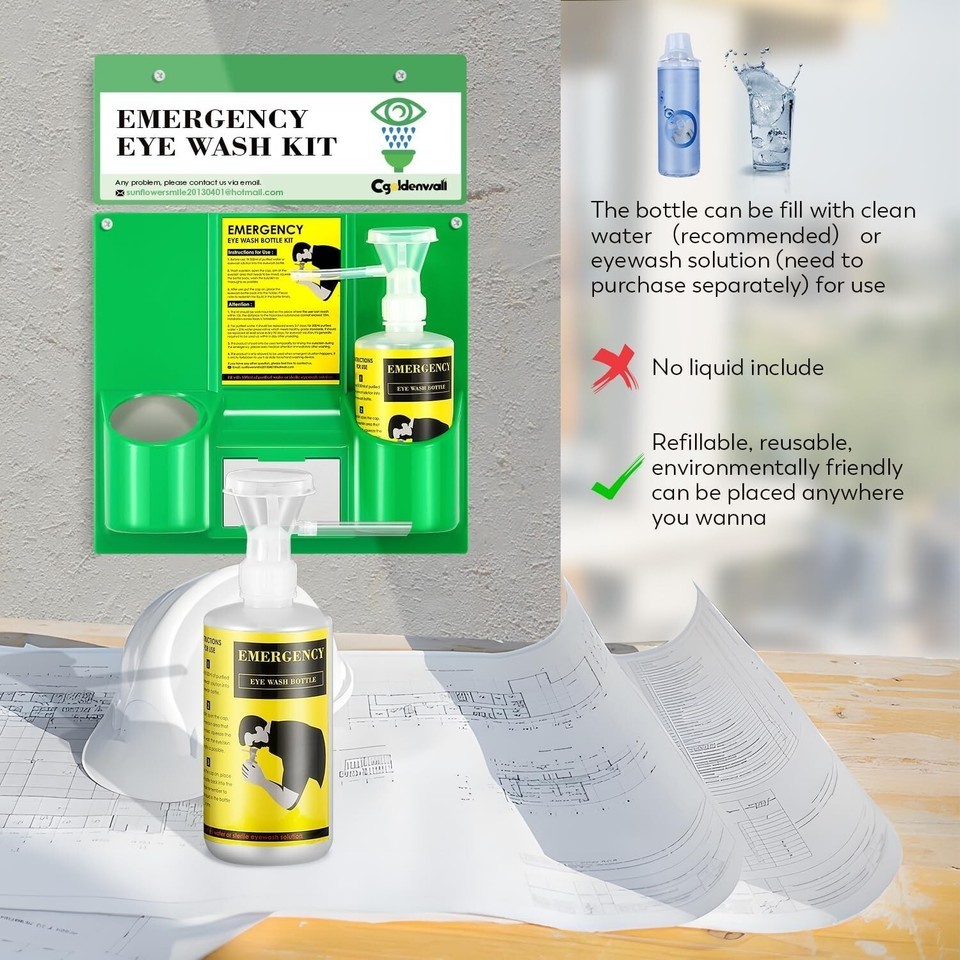 Versatile Eye Wash Station - Emergency Use Approved, Portable & Wall Mounted Item image 8