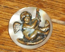 Old Red Spiny Thorn Oyster Shell Button Cupid Angel Guitar Guitarra Psaltry Lute - £74.75 GBP