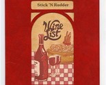 Stick-N-Rudder Wine List Menu Wichita Kansas Savute  - $17.82
