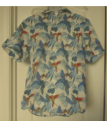 Tommy Bahama Multicolored Parrot Print Cotton Shirt Style T325358 Size M... - $47.44 CAD