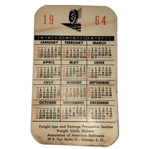 Freight Loss Pocket Calendar 1964 Association of American Railroads Vintage - $7.87