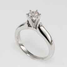 EGL Certified 0.52 Carat Solitaire Ring Set in 14k White Gold G/ SI3 Sz.... - $2,977.83