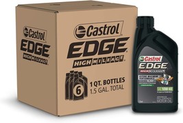 Castrol Edge High Mileage 10W-40 Advanced Full Synthetic Motor Oil, 1 Quart, - £67.66 GBP