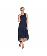 Isaac Mizrahi Live!  XX Small Hi-Low Lace Maxi Dress in Dark Blue - $13.02 CAD